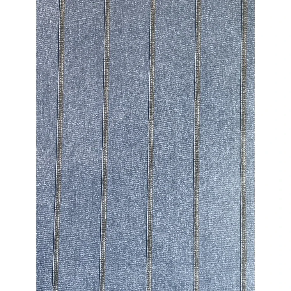 Village Denim Blue Stripe Wallpaper 3 Rolls